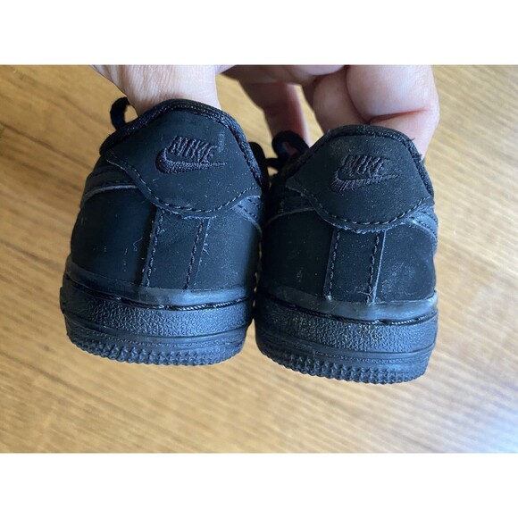 NIKE Toddler Baby AIR FORCE 1 Girls SNEAKERS BLACK Sparkle Glitter Size 3.5C - Picture 5 of 7
